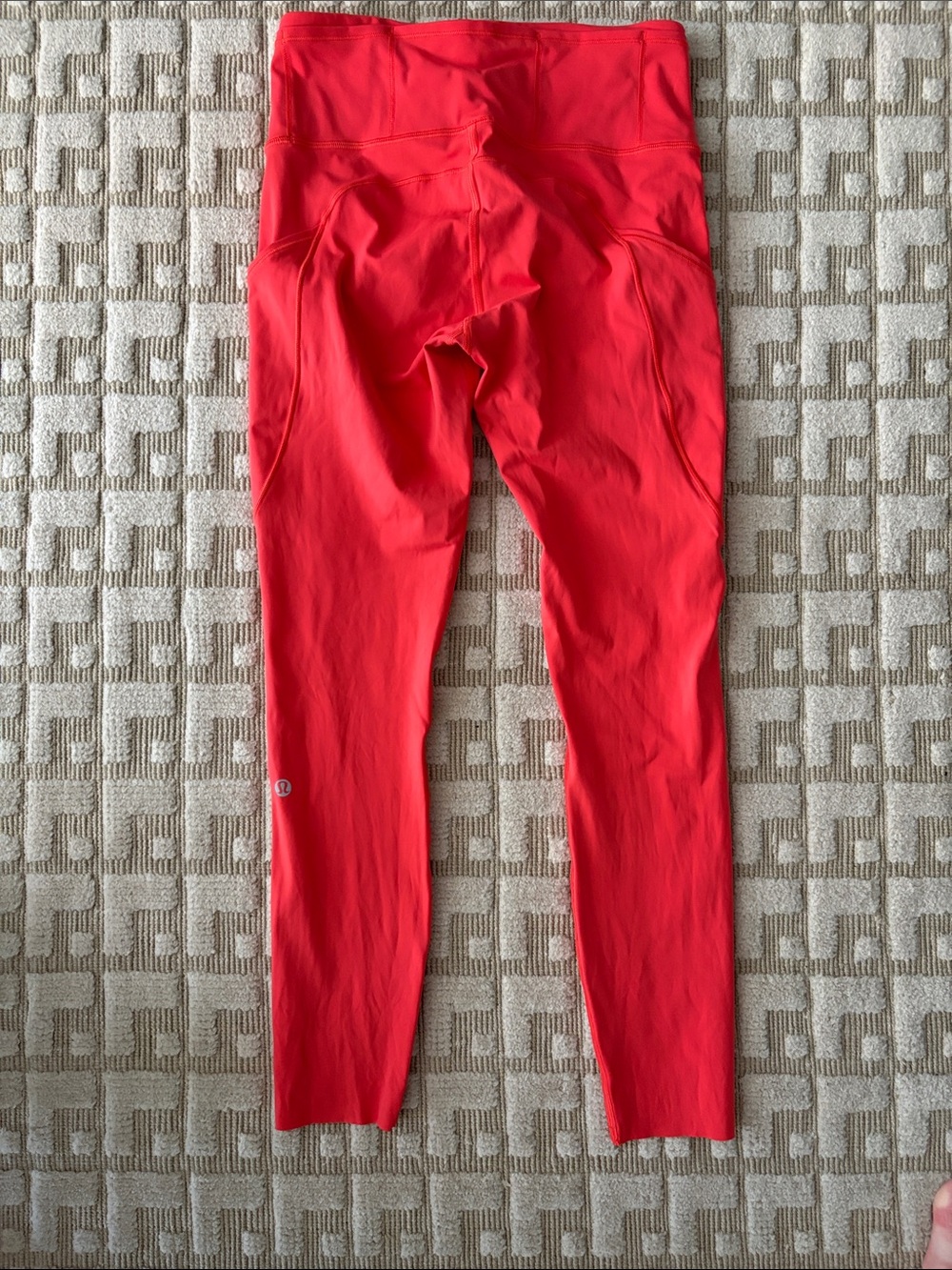 lululemon athletica fast & free 7/8 tight II Nulux 25” inseam size 6, red orange